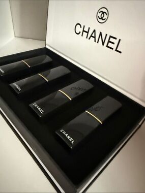 CHANEL Lipstick Set — Red, Hot Pink, Coral, Brown